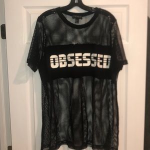 Forever 21 Plus Series - Size 2X - Black T-Shirt